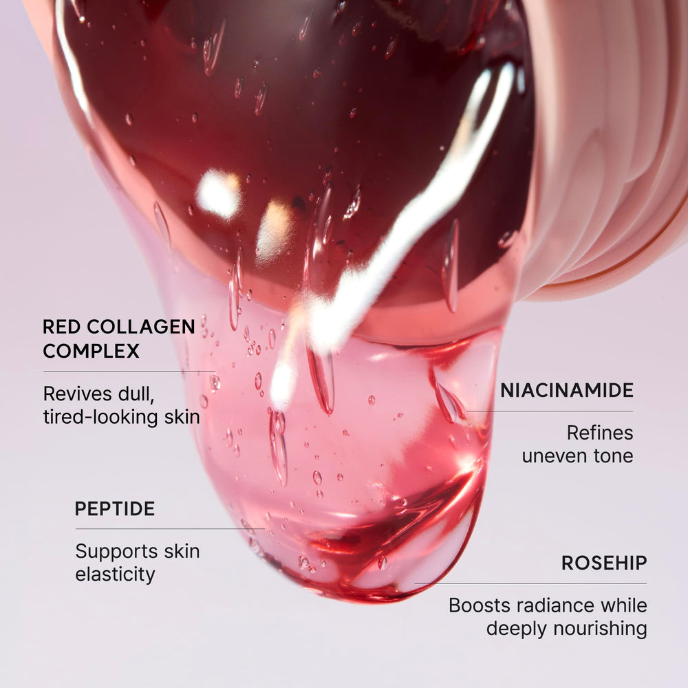 ARENCIA bottles of collagen and niacinamide highlighting active support