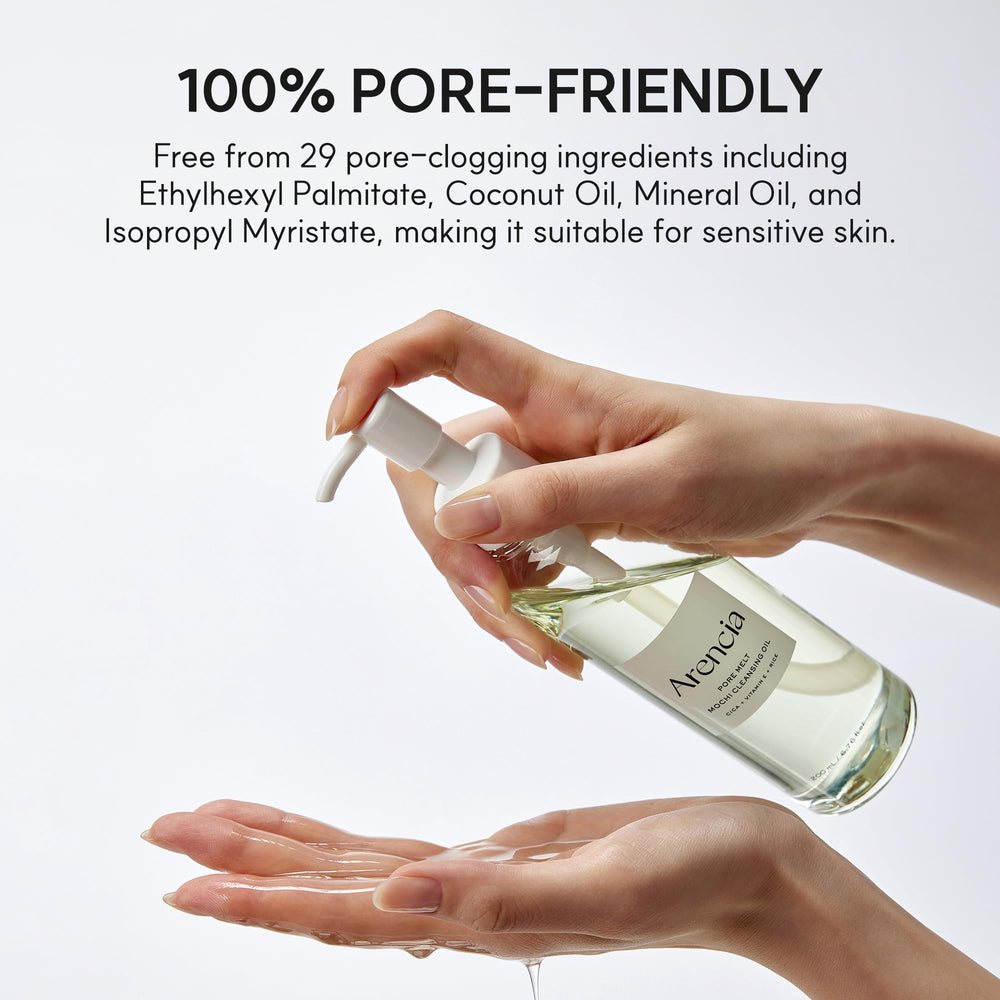 ARENCIA ingredient label closeup listing rice amino acids and ceramide benefit