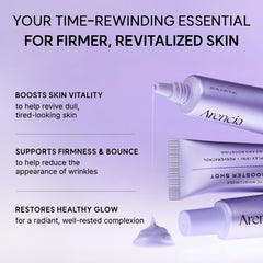 ARENCIA ingredient close-up with resveratrol and ceramide visuals for barrier support