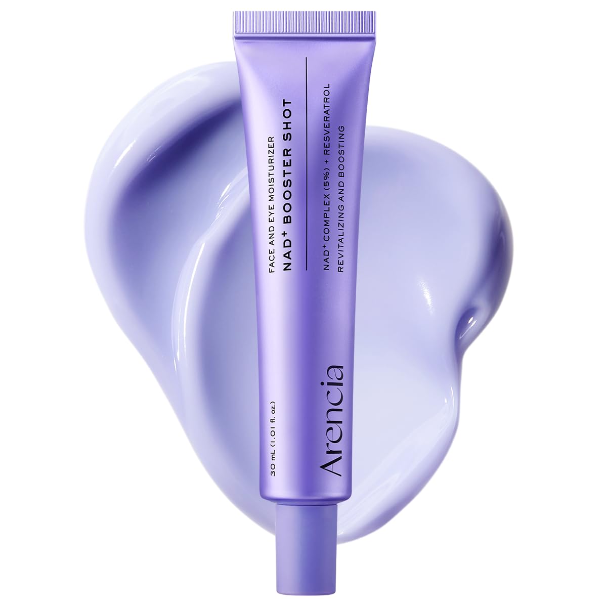 ARENCIA front bottle showing sleek label and 30 mL size benefit of clear dosing