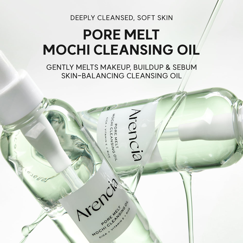 ARENCIA pump close-up dispensing oil, demonstrating controlled application benefit