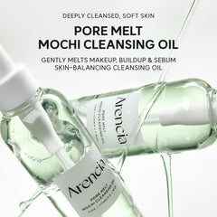 ARENCIA pump close-up dispensing oil, demonstrating controlled application benefit