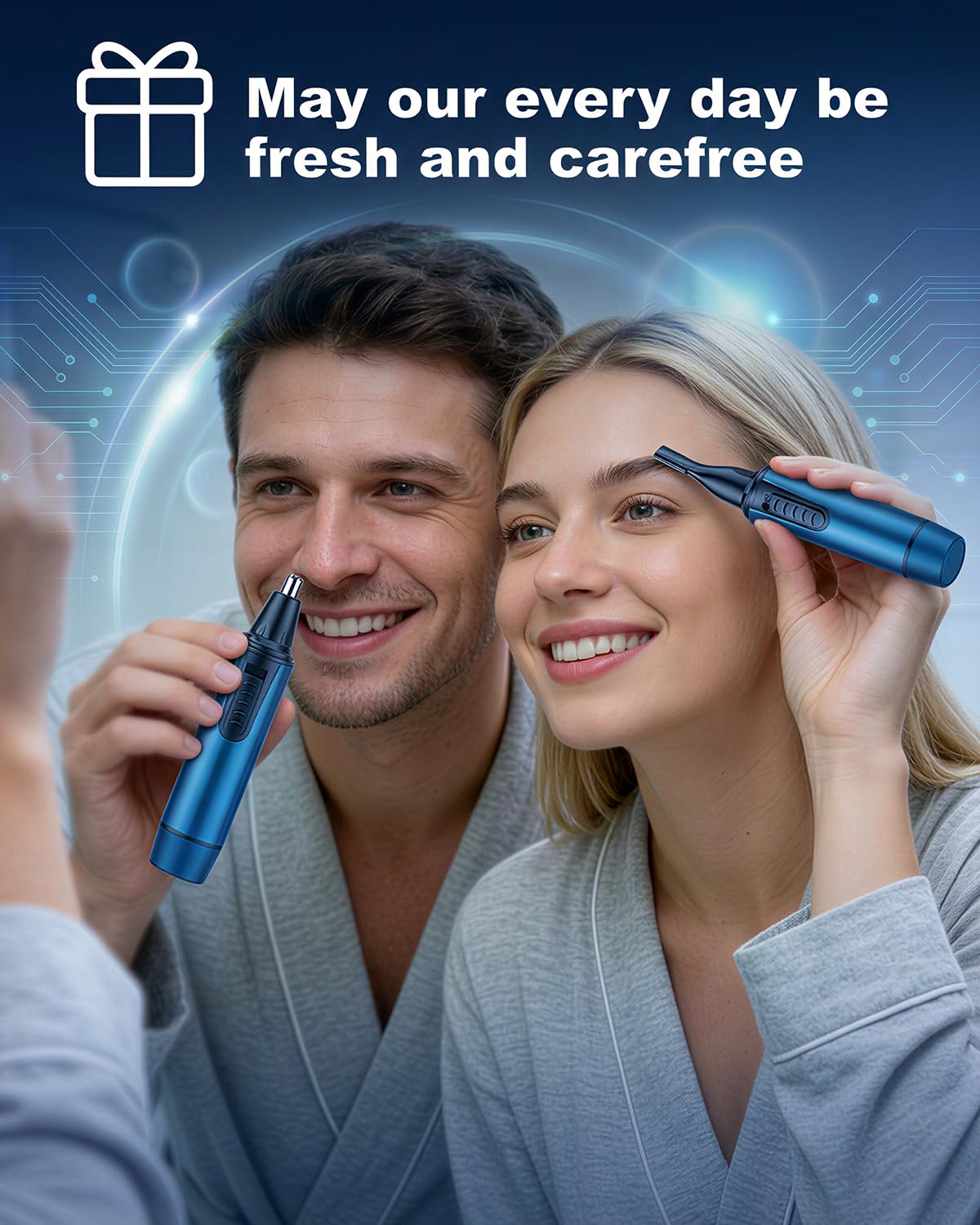 AREYZIN product packaging with USB cable and dust-proof cover showing everything-in-one gifting benefit