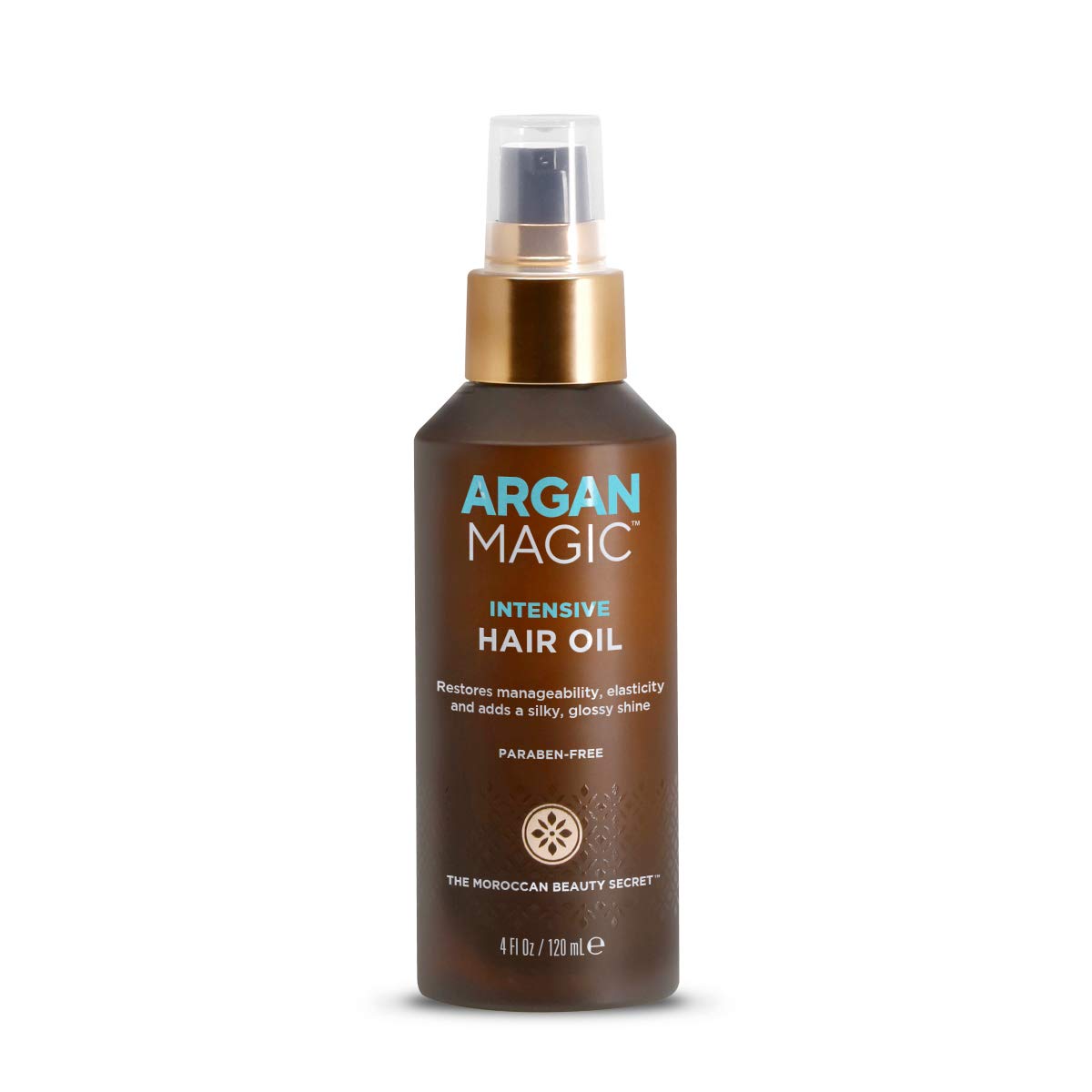 Argan Magic next to towel in bathroom scene promoting daily routine benefit
