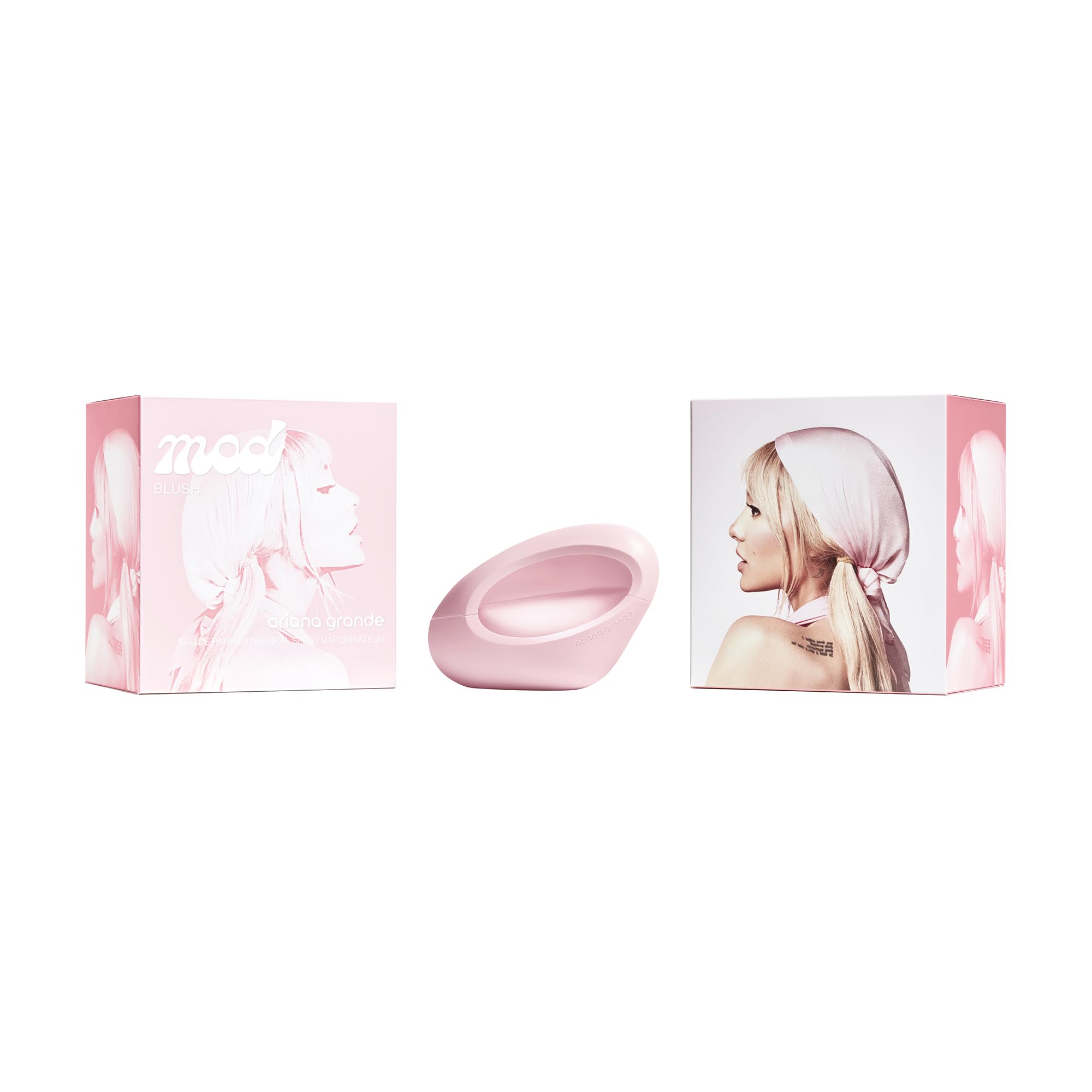 Ariana Grande MOD Blush side label detail highlighting notes and premium finish