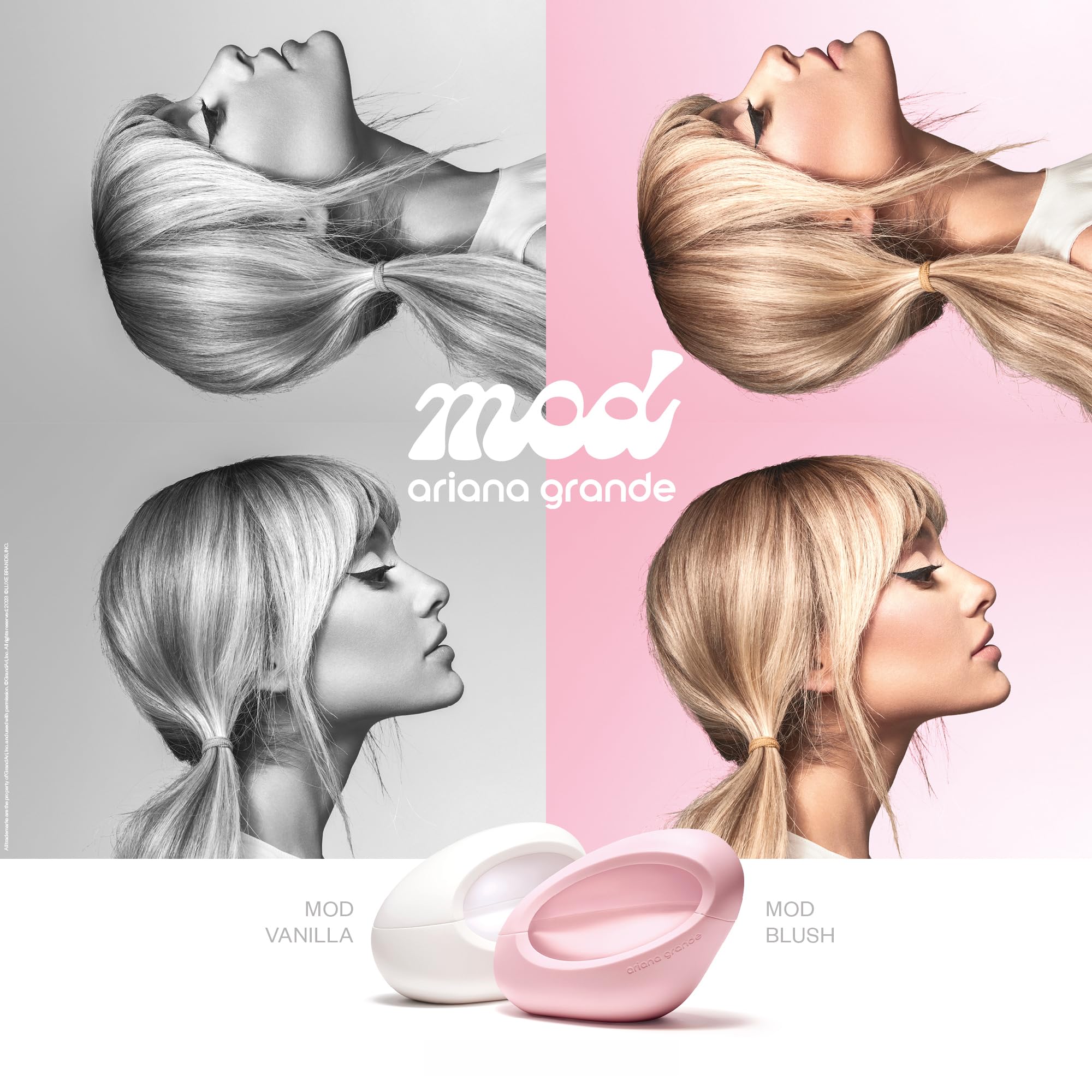 Ariana Grande lifestyle evening scene conveying warm vanilla scent for nightwear