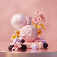 Ariana Grande Sweet Like Candy close-up of faceted glass highlighting elegance