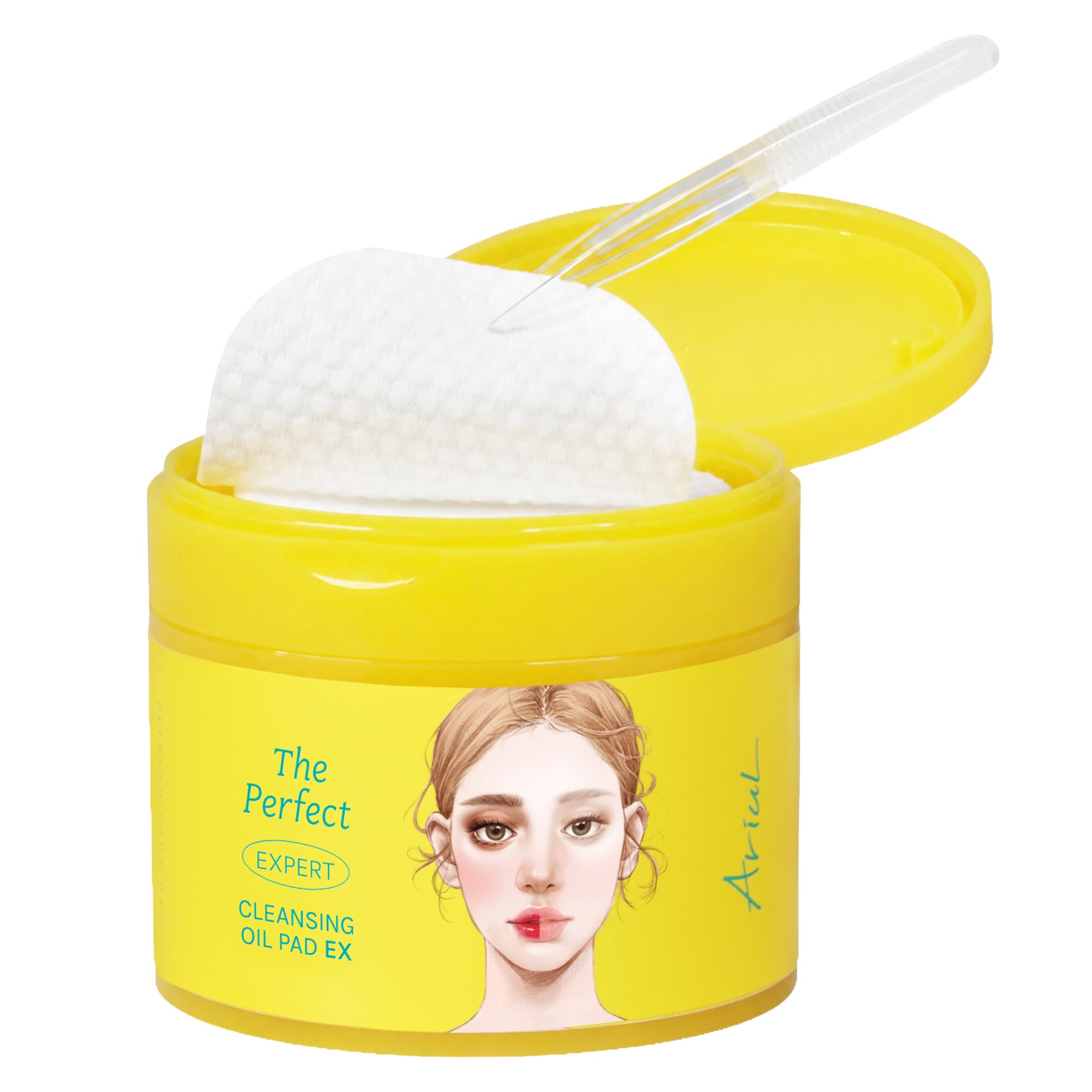 Ariul front packaging showing 60 cleansing oil pads for quick makeup removal