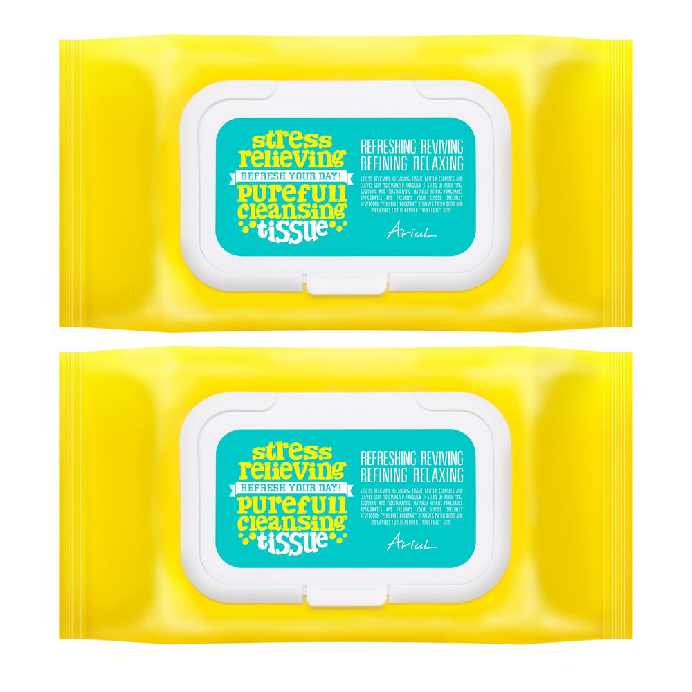 Ariul front packaging showing two 80-sheet packs for easy storage