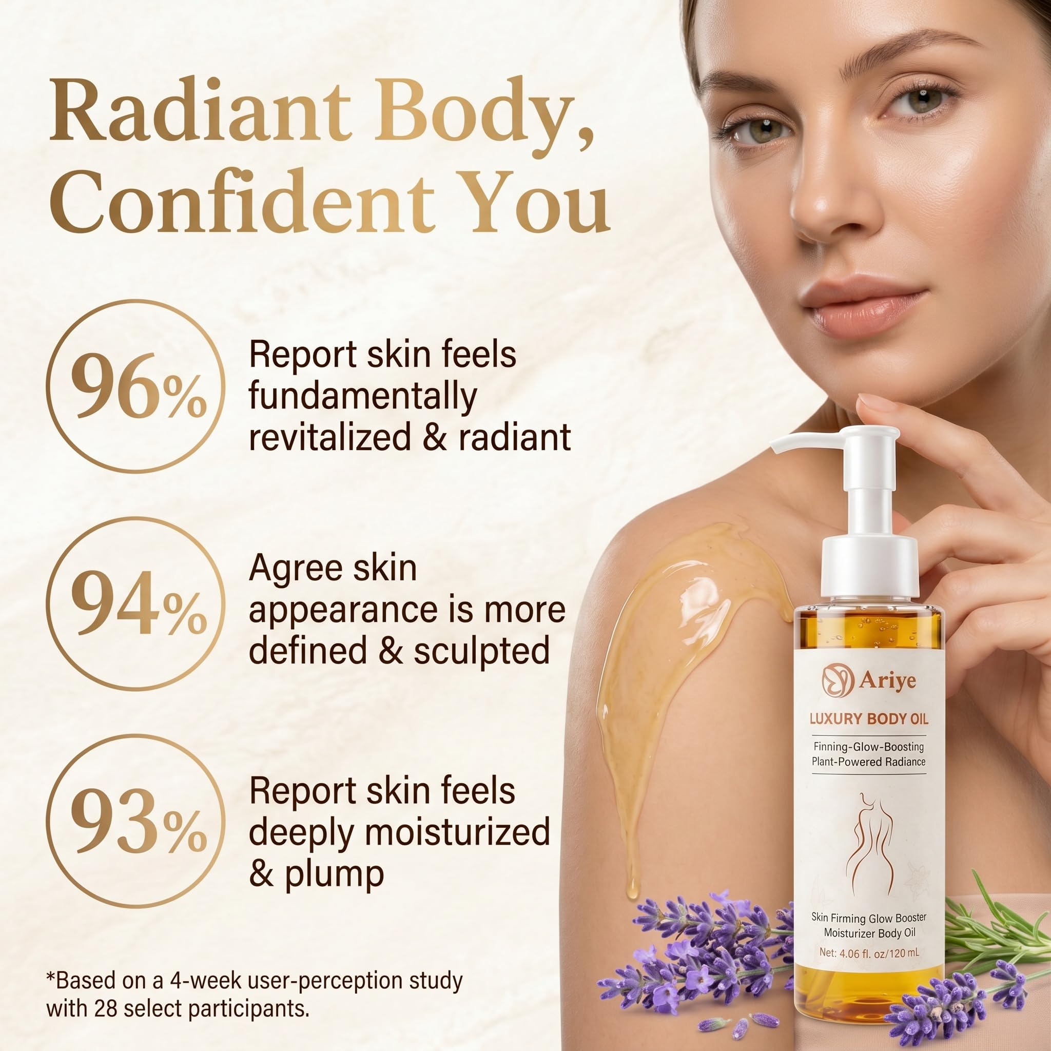 ARIYE bathroom lifestyle setting illustrating post-shower use benefits