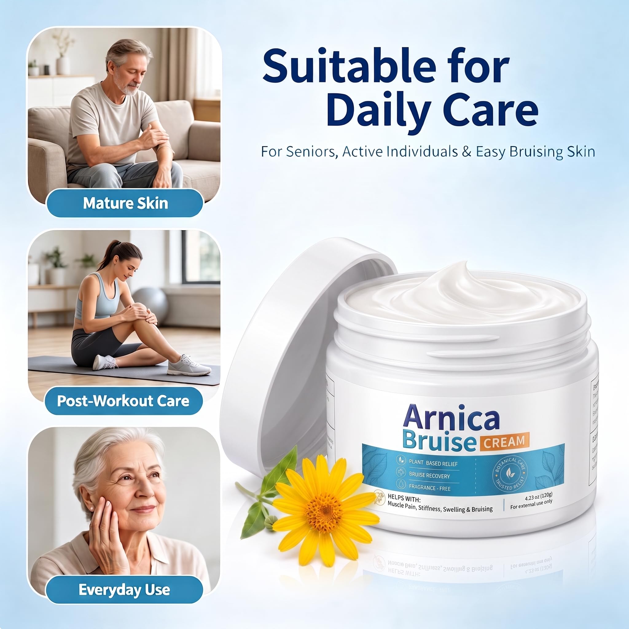ARIYE active lifestyle scene showing recovery-friendly topical benefit
