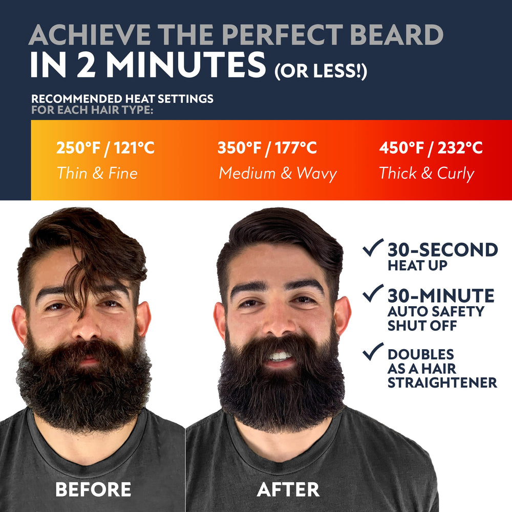 Arkam bristles and heating plate detail, even heat distribution for smoother beard