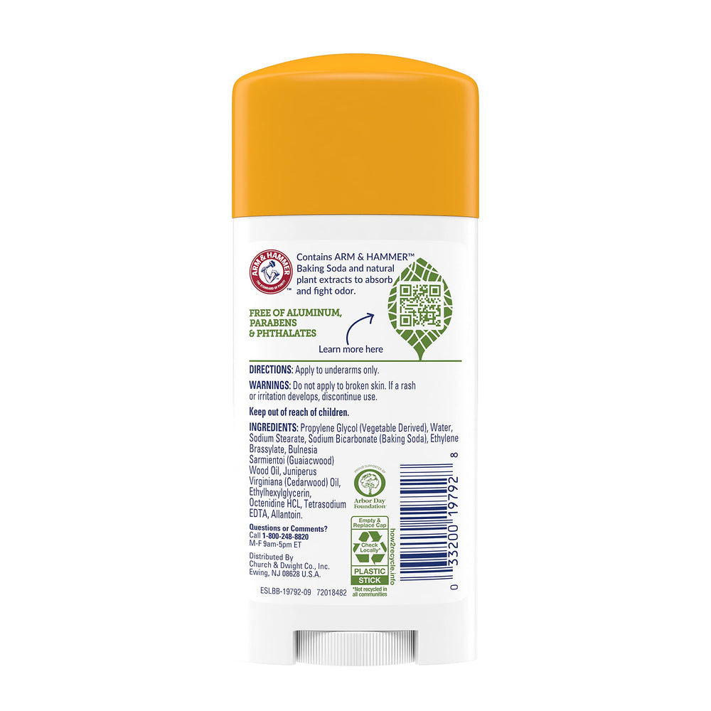ARM & HAMMER close-up texture of solid deodorant showing smooth application