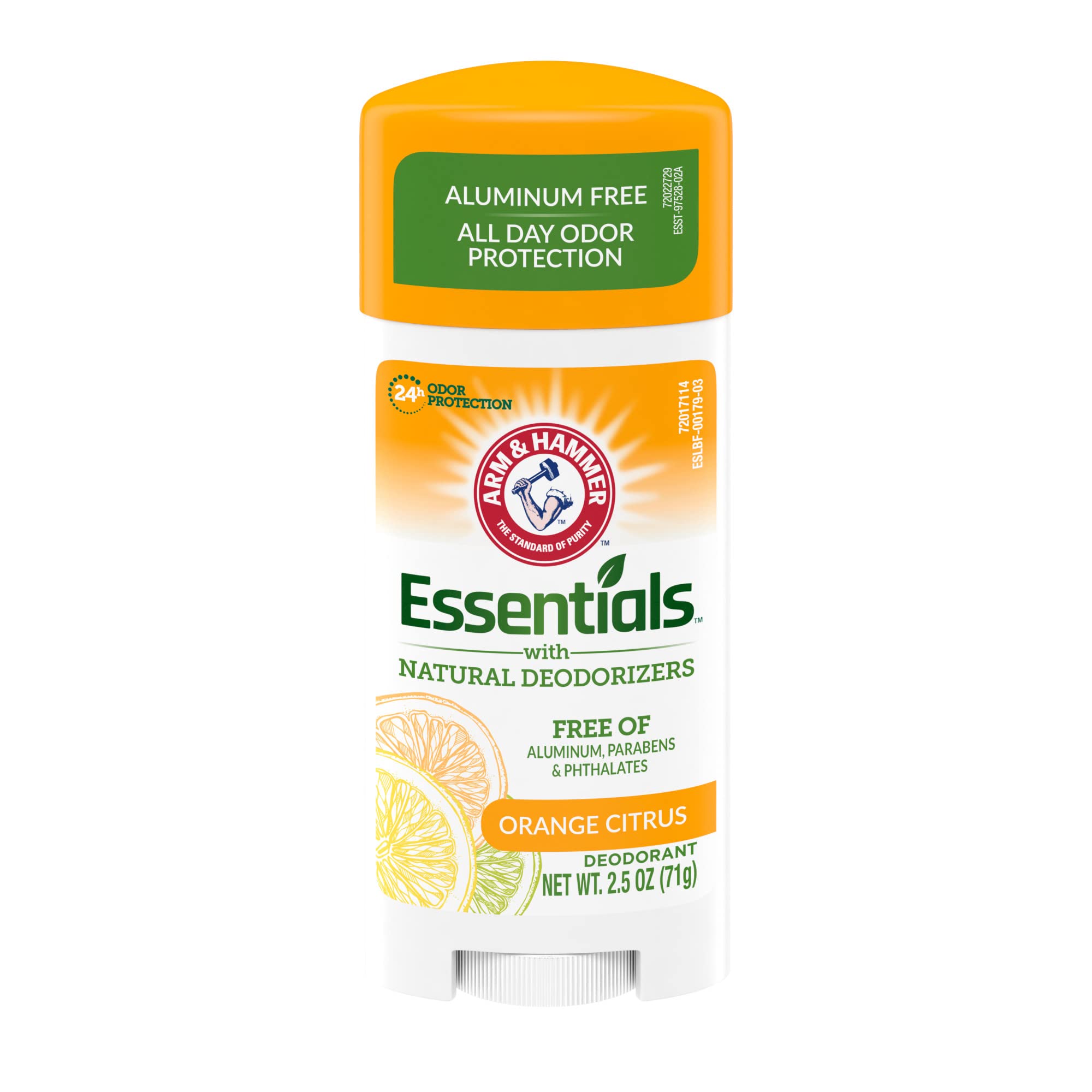 ARM & HAMMER front packaging showing crisp orange citrus and benefits