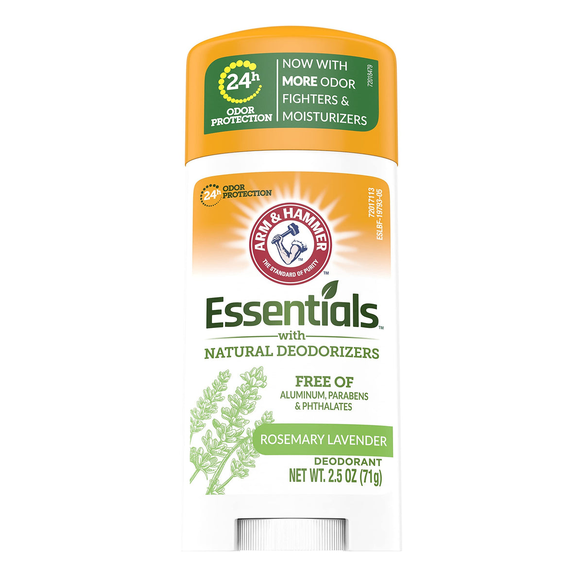 ARM & HAMMER front packaging showing five fresh deodorant sticks and convenience