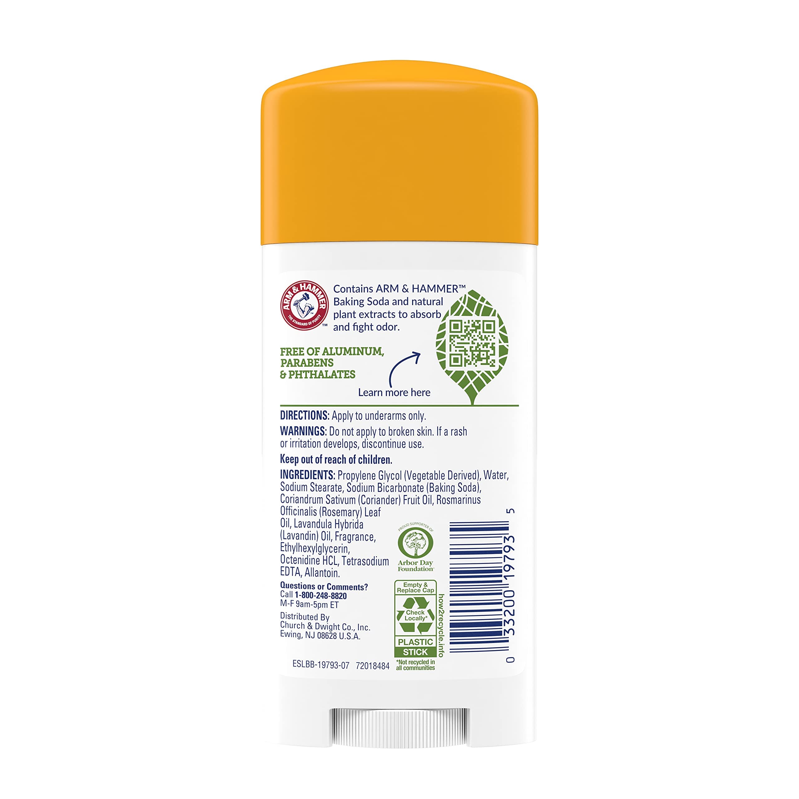 ARM & HAMMER close-up of stick texture showing smooth application and quick-dry benefit