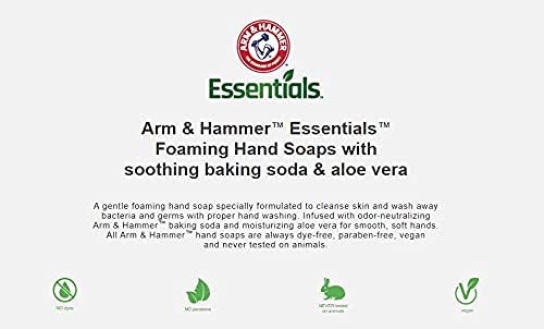 ARM & HAMMER bottle beside kitchen sink for convenient handwashing