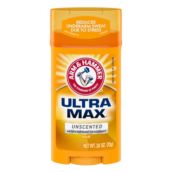ARM & HAMMER wide stick being applied for quick, broad underarm coverage