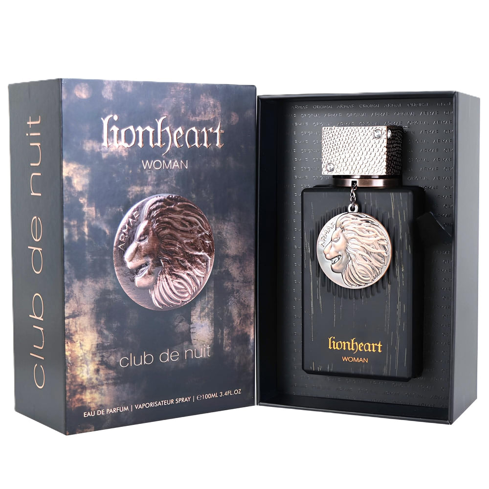 Armaf Club De Nuit Lionheart bottle on table for size comparison and practical carrying