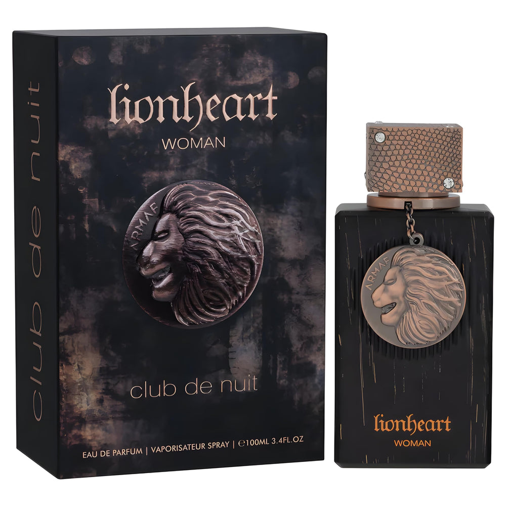 Armaf Club De Nuit Lionheart side label close-up highlighting notes and ingredient clarity