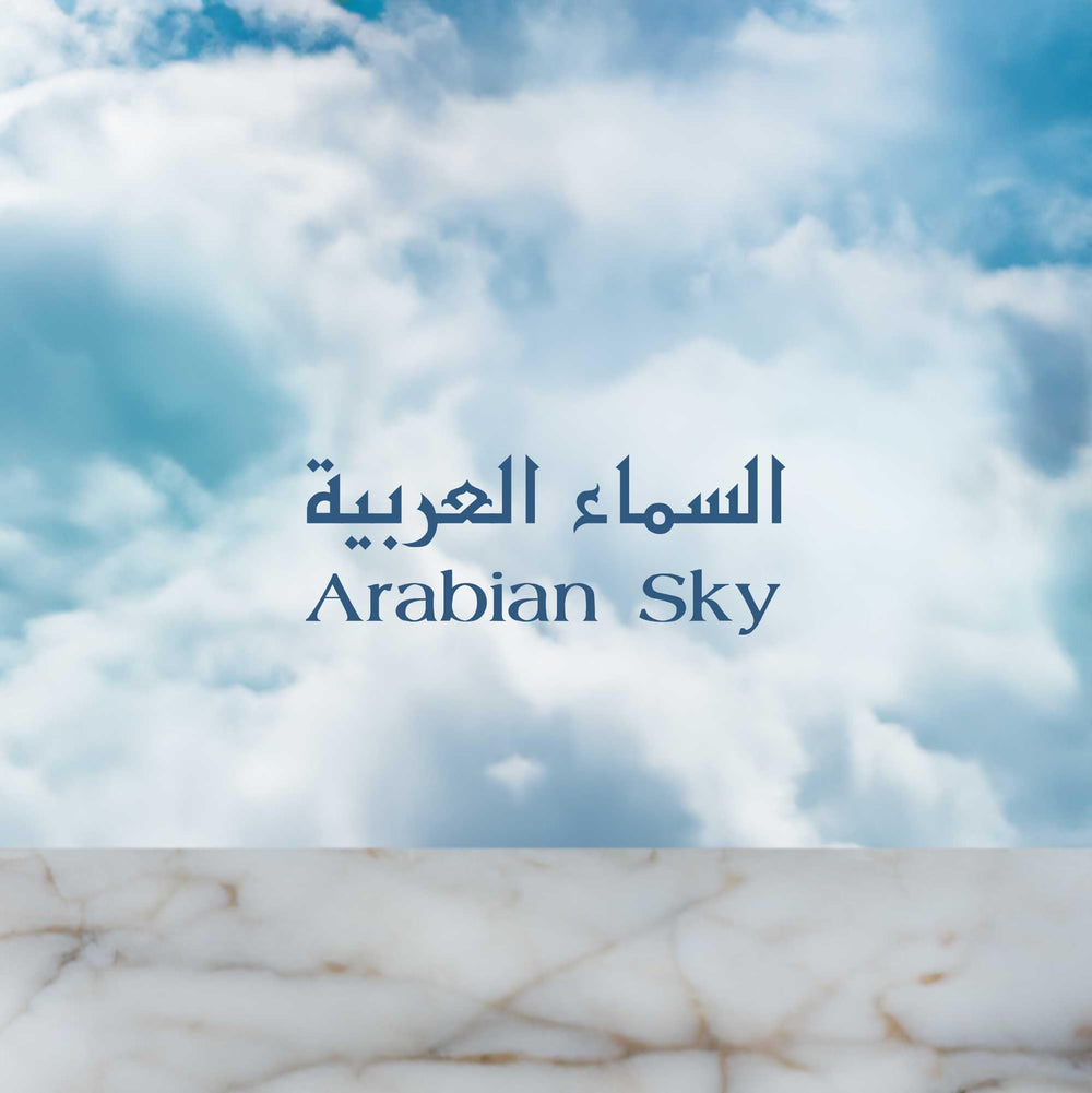 Armaf Eter Arabian Sky spray in use on wrist demonstrating application and lasting projection