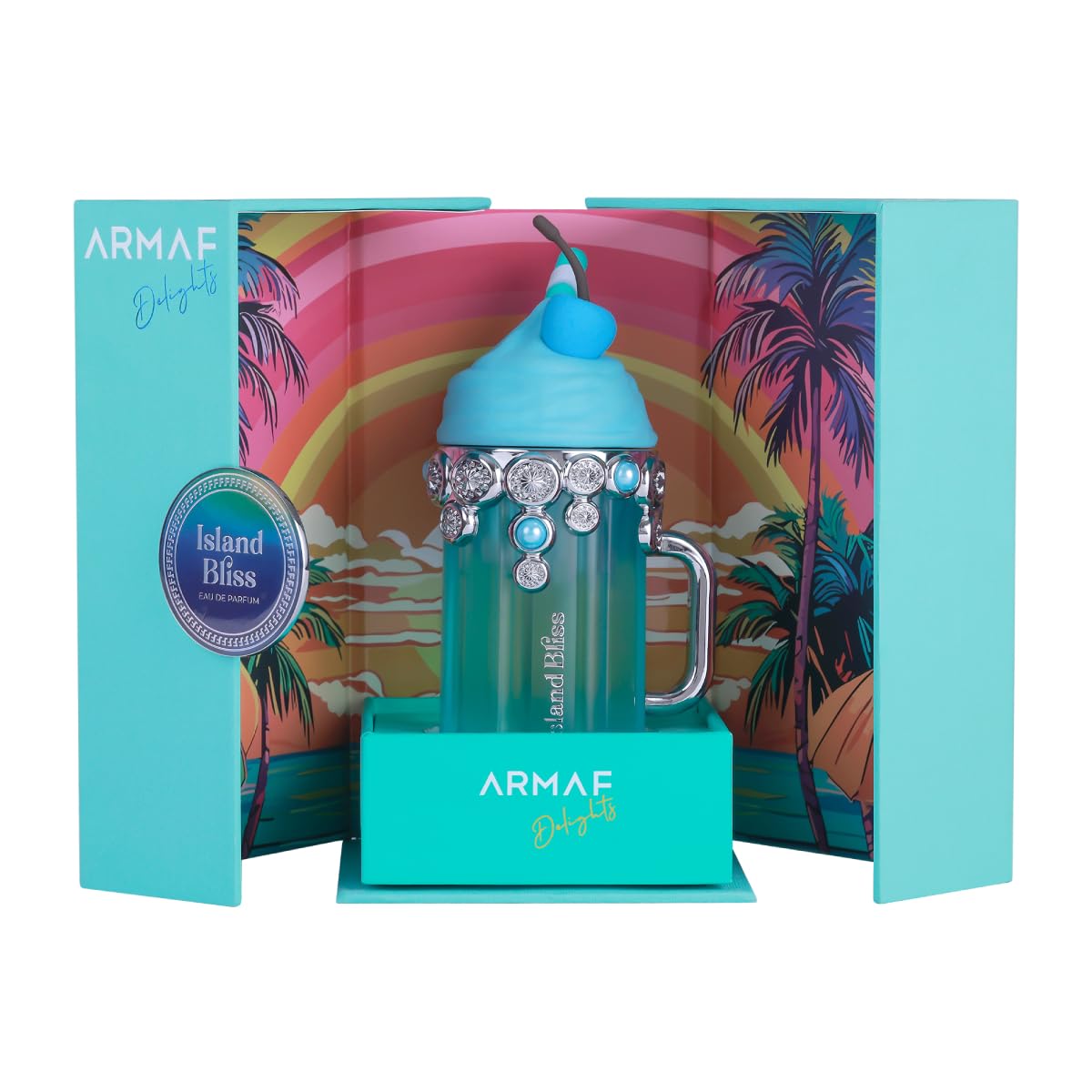 Armaf angled profile of bottle highlighting shape and premium glass finish