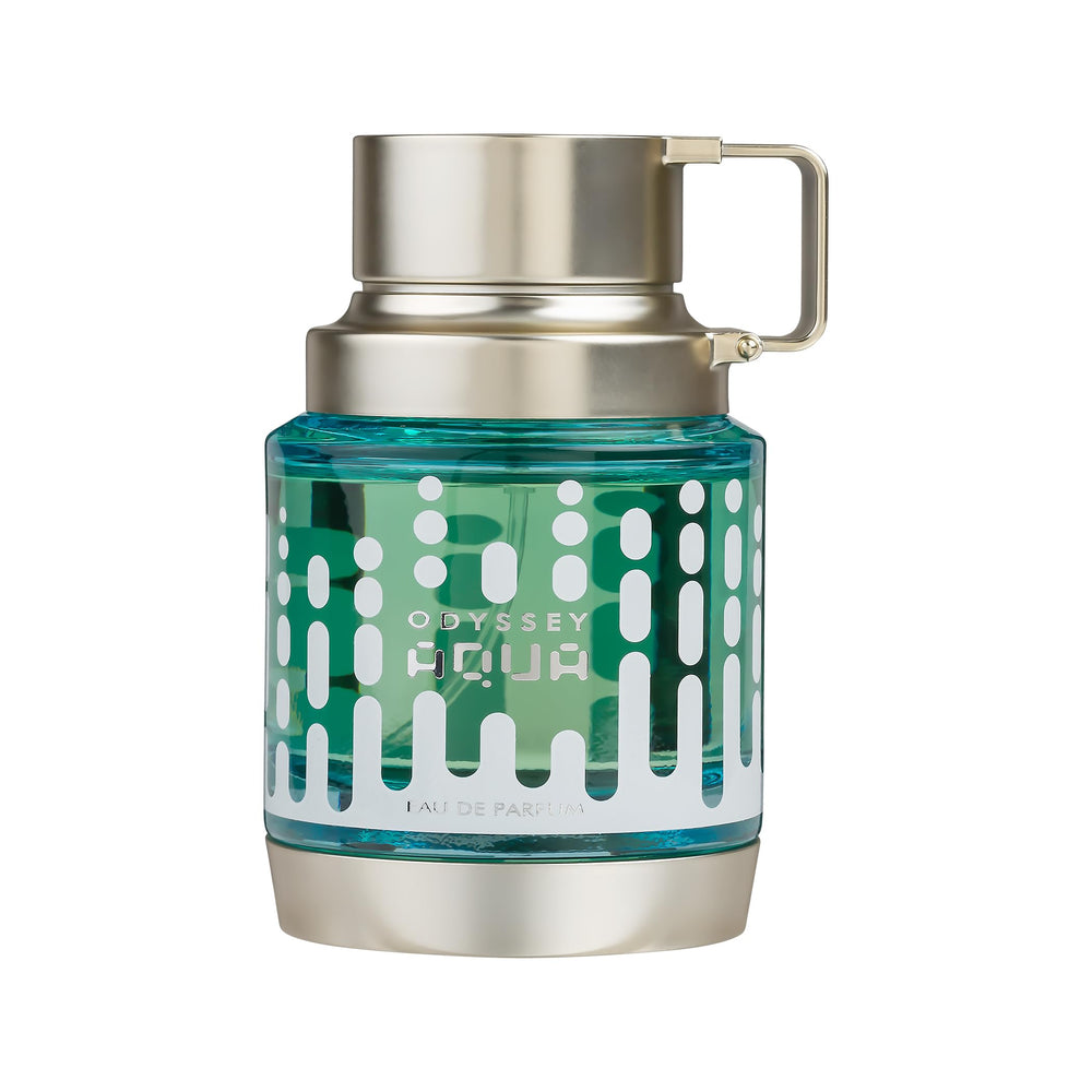 Armaf Odyssey Aqua front bottle view showing sleek design and fresh citrus appeal