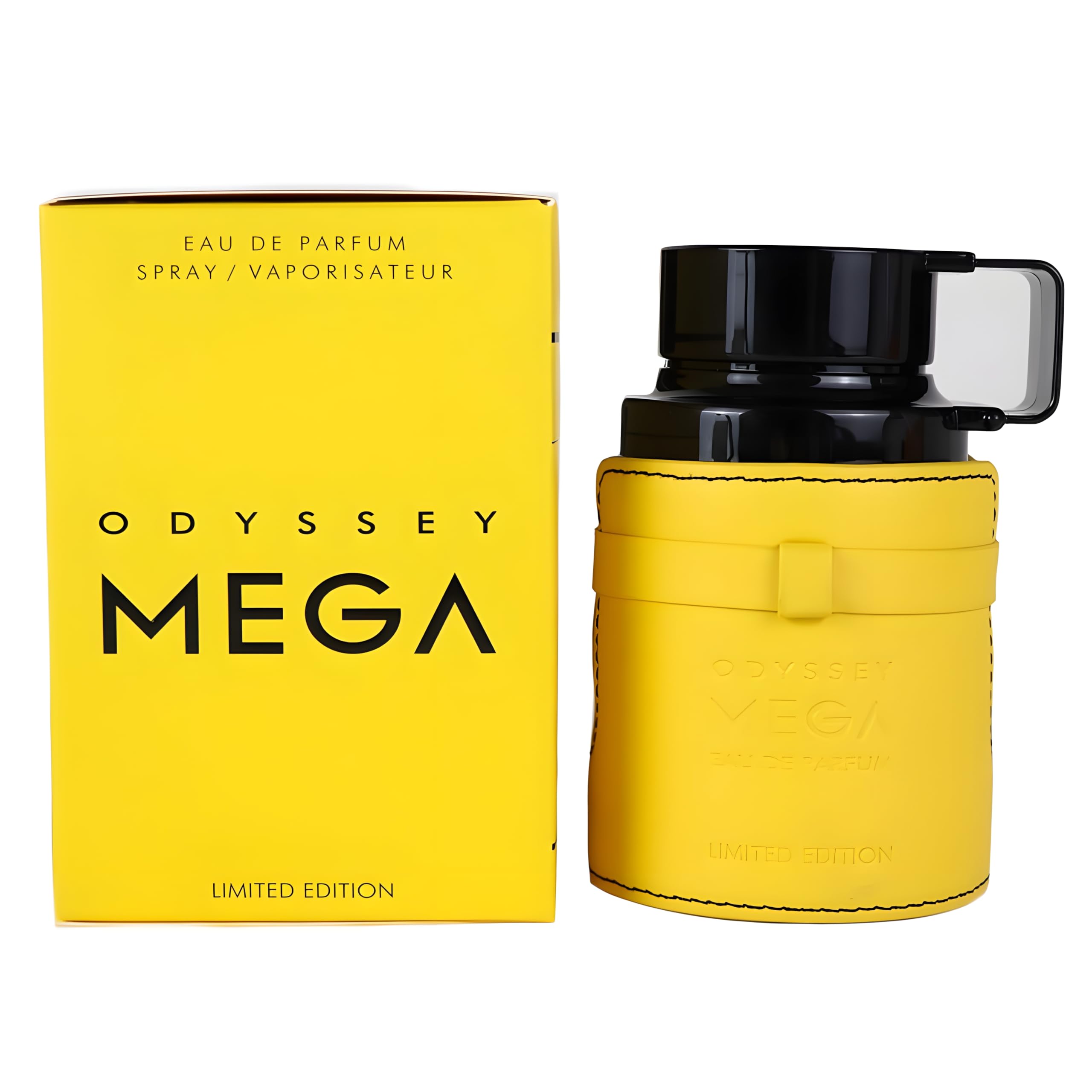 Armaf Odyssey Mega cap and atomizer detail highlighting quality finish