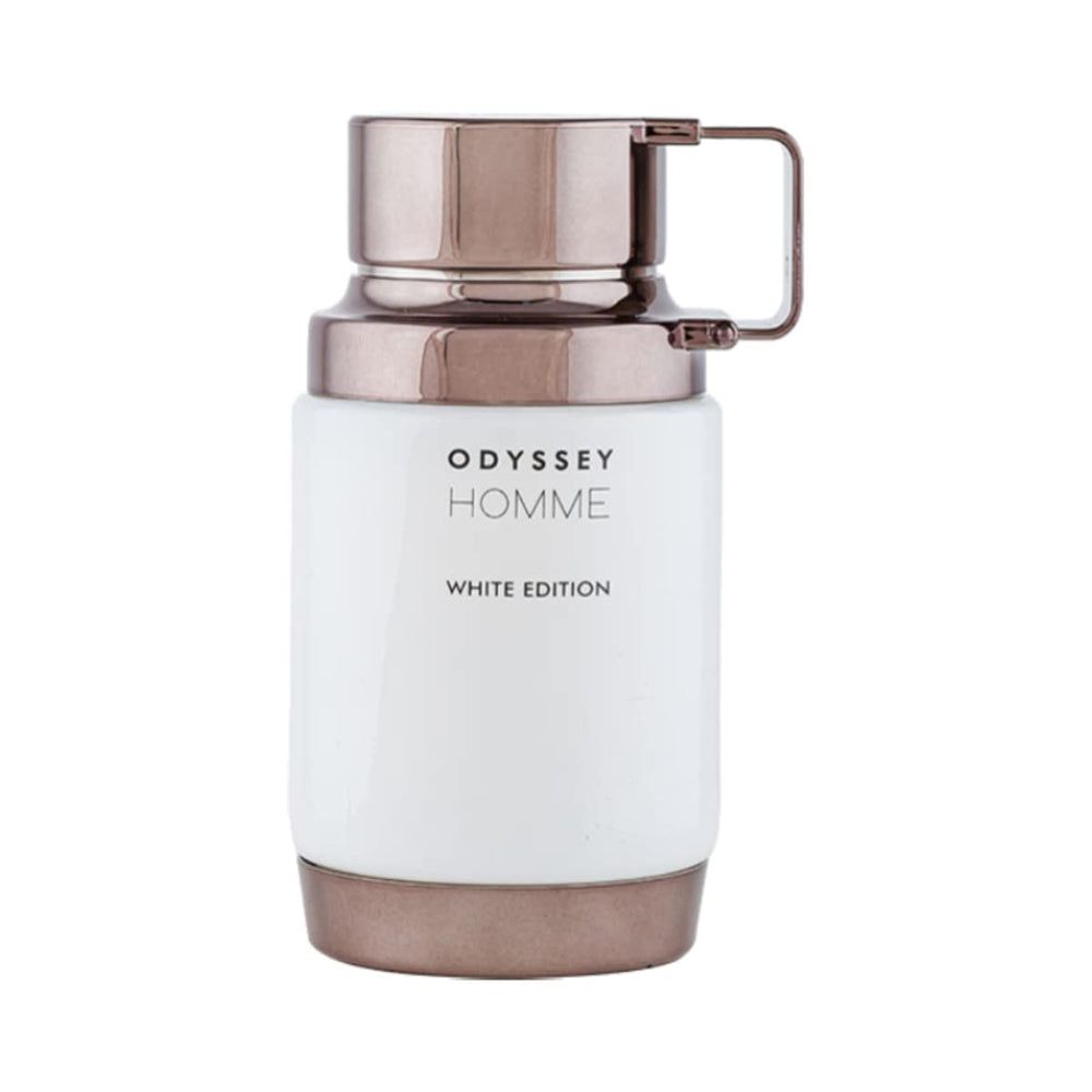 Armaf Odyssey White front bottle showing sleek packaging and confident style