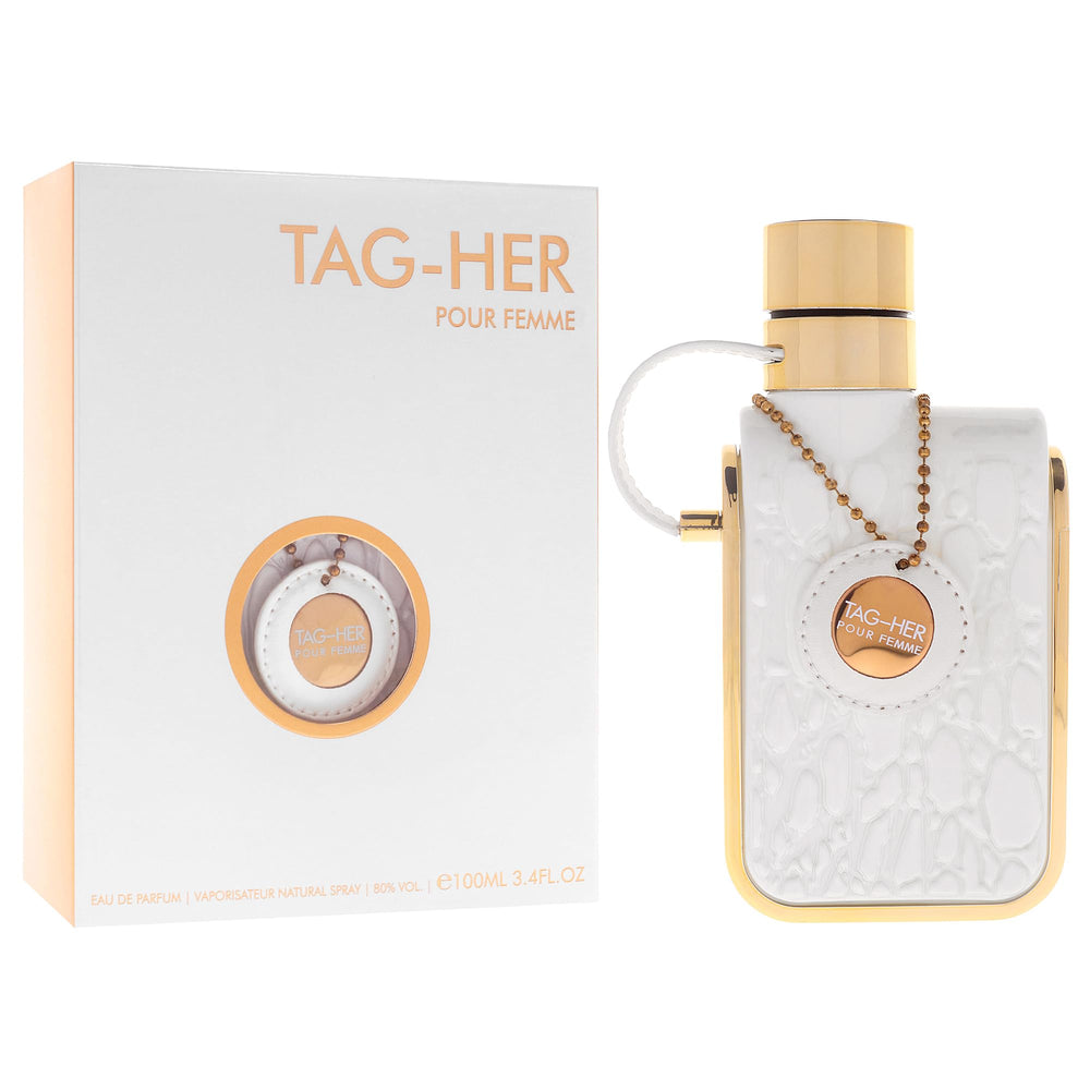 Armaf Tag Her atomizer spraying a fine mist for even, controlled application