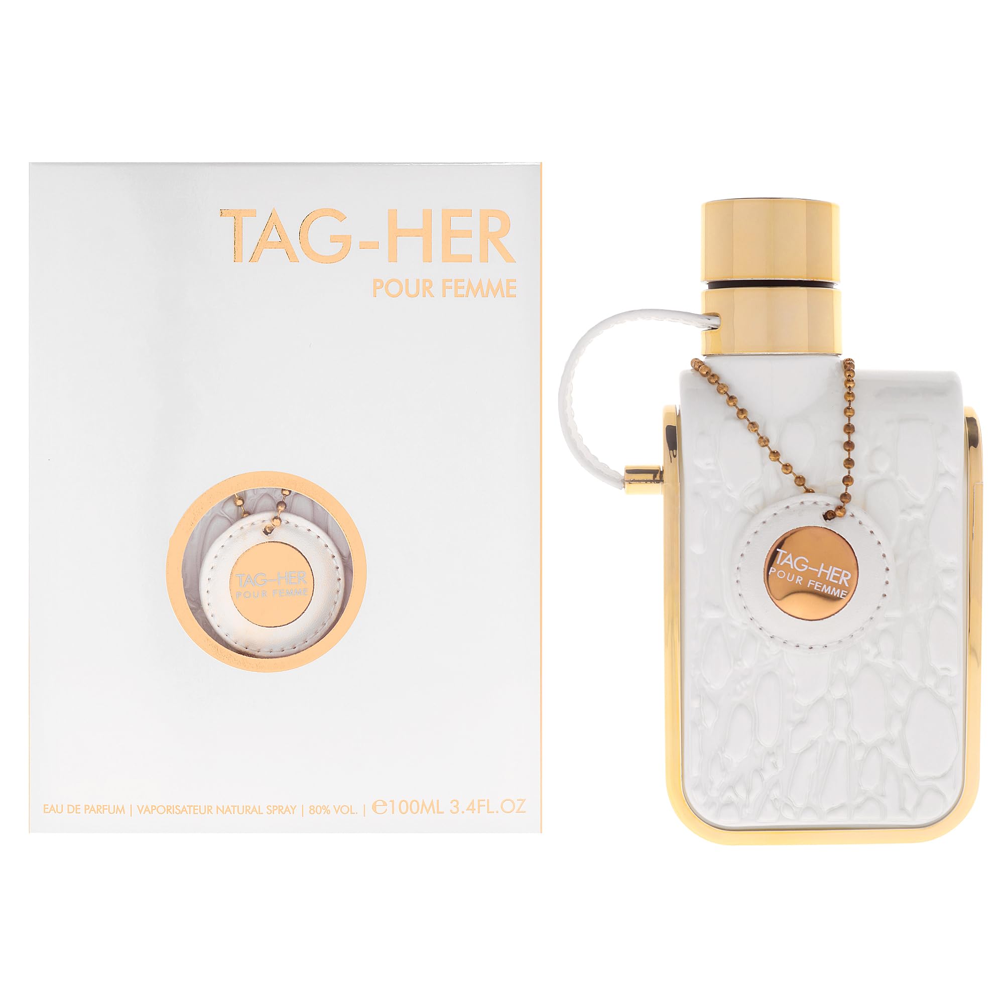 Armaf Tag Her front bottle view showing elegant design and everyday appeal