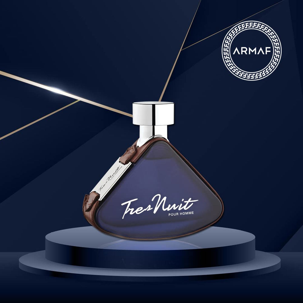 Armaf label close-up listing notes like lemon, spices, sandalwood for clarity