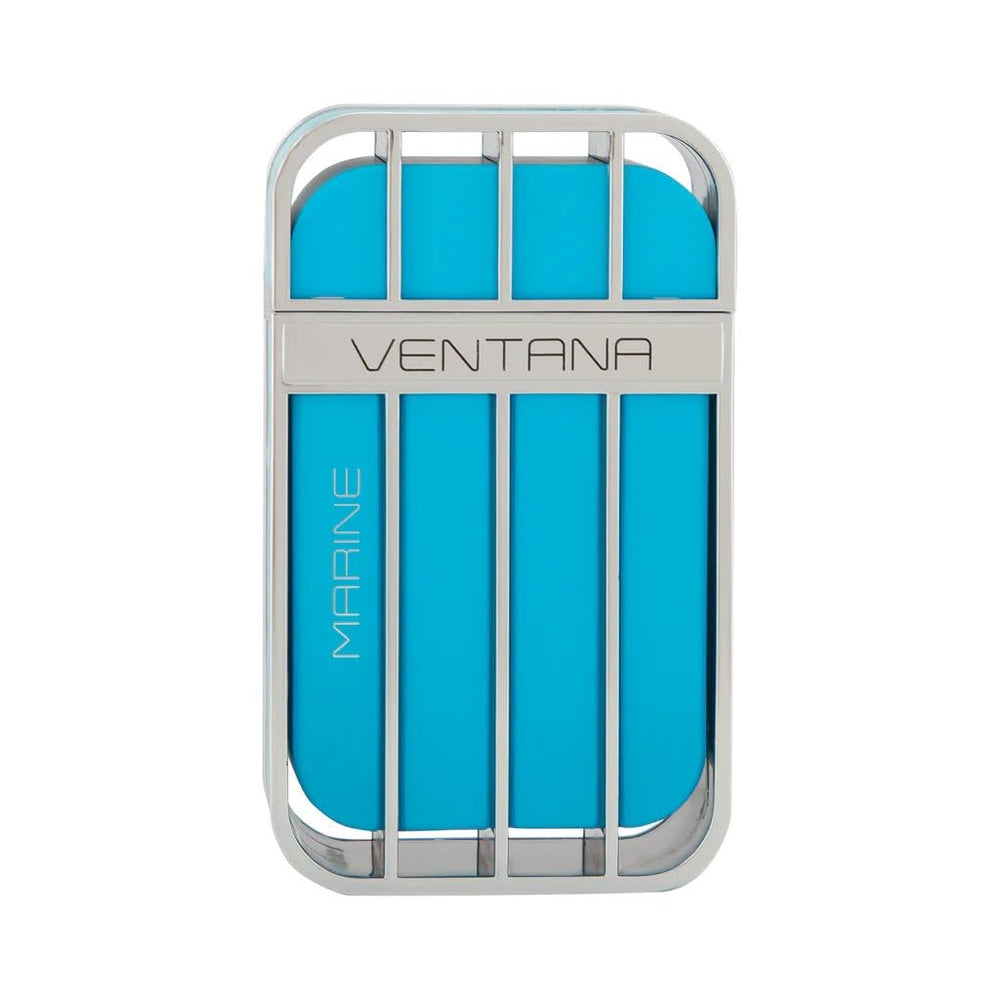 Armaf Ventana Marine front bottle showing label and blue-green glass for a fresh look