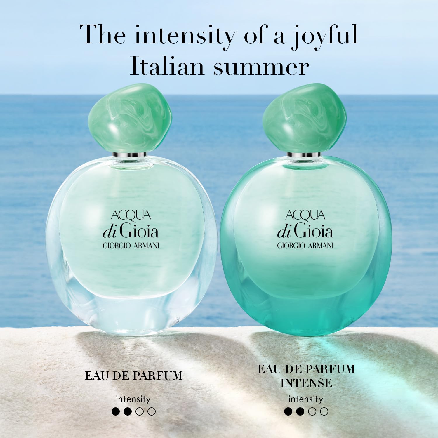 Armani Beauty close-up of label and glass texture indicating authentic premium finish