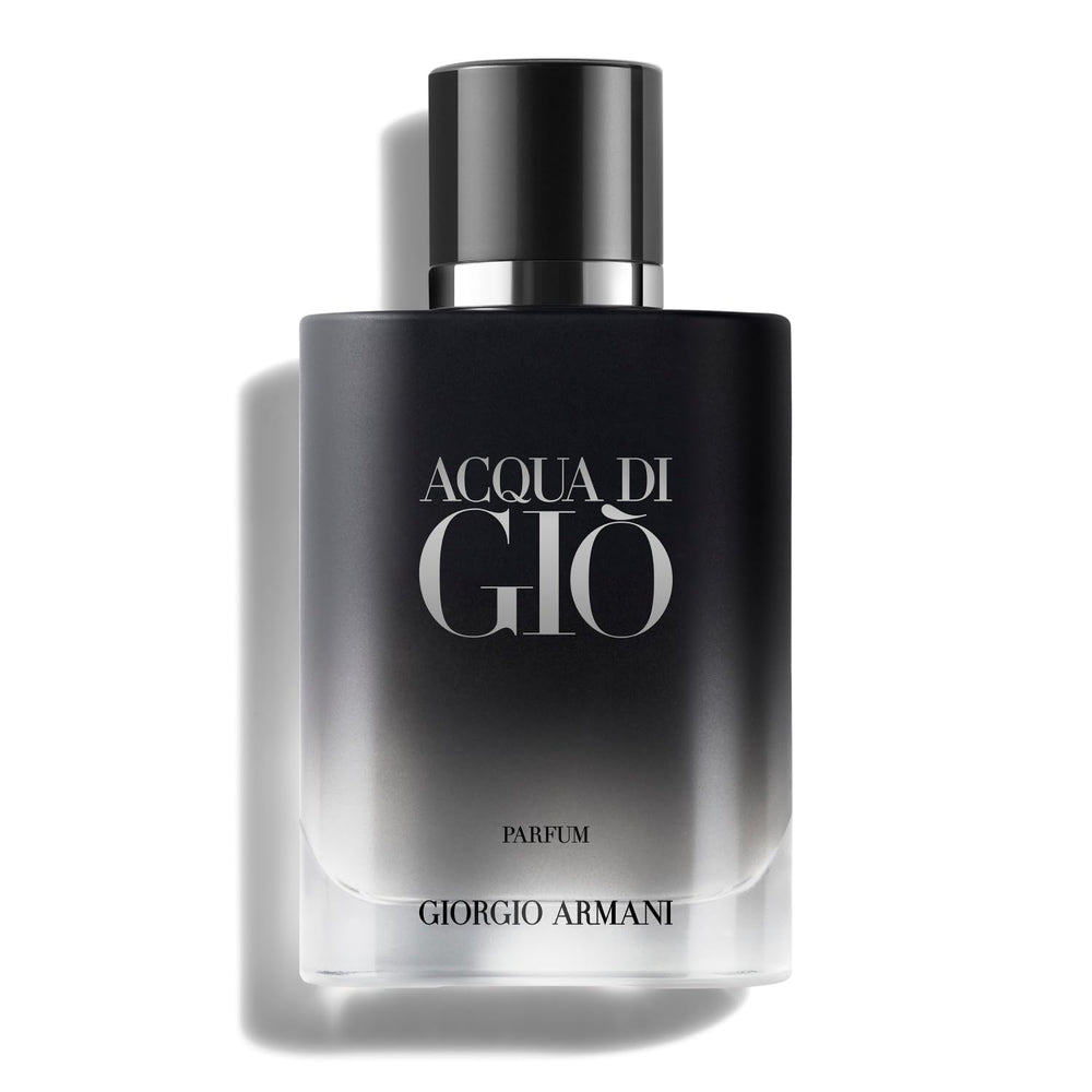 Armani Beauty bottle front packaging showing sleek design and premium finish