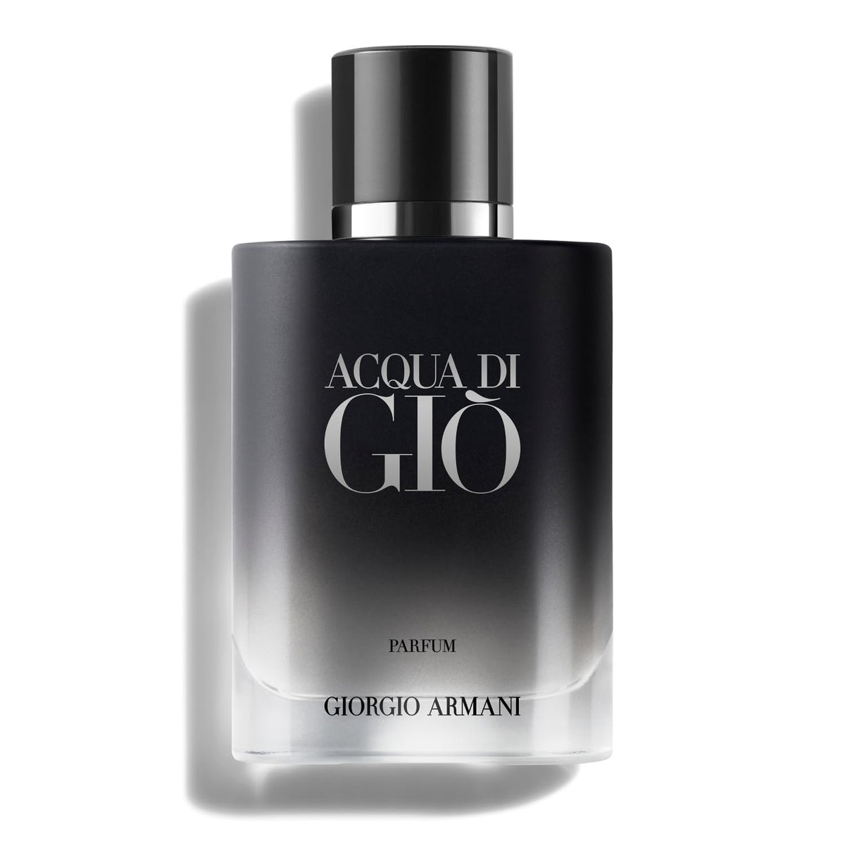Armani Beauty bottle front packaging showing sleek design and premium finish