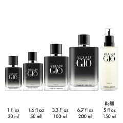Armani Beauty perfume being sprayed to demonstrate controlled application