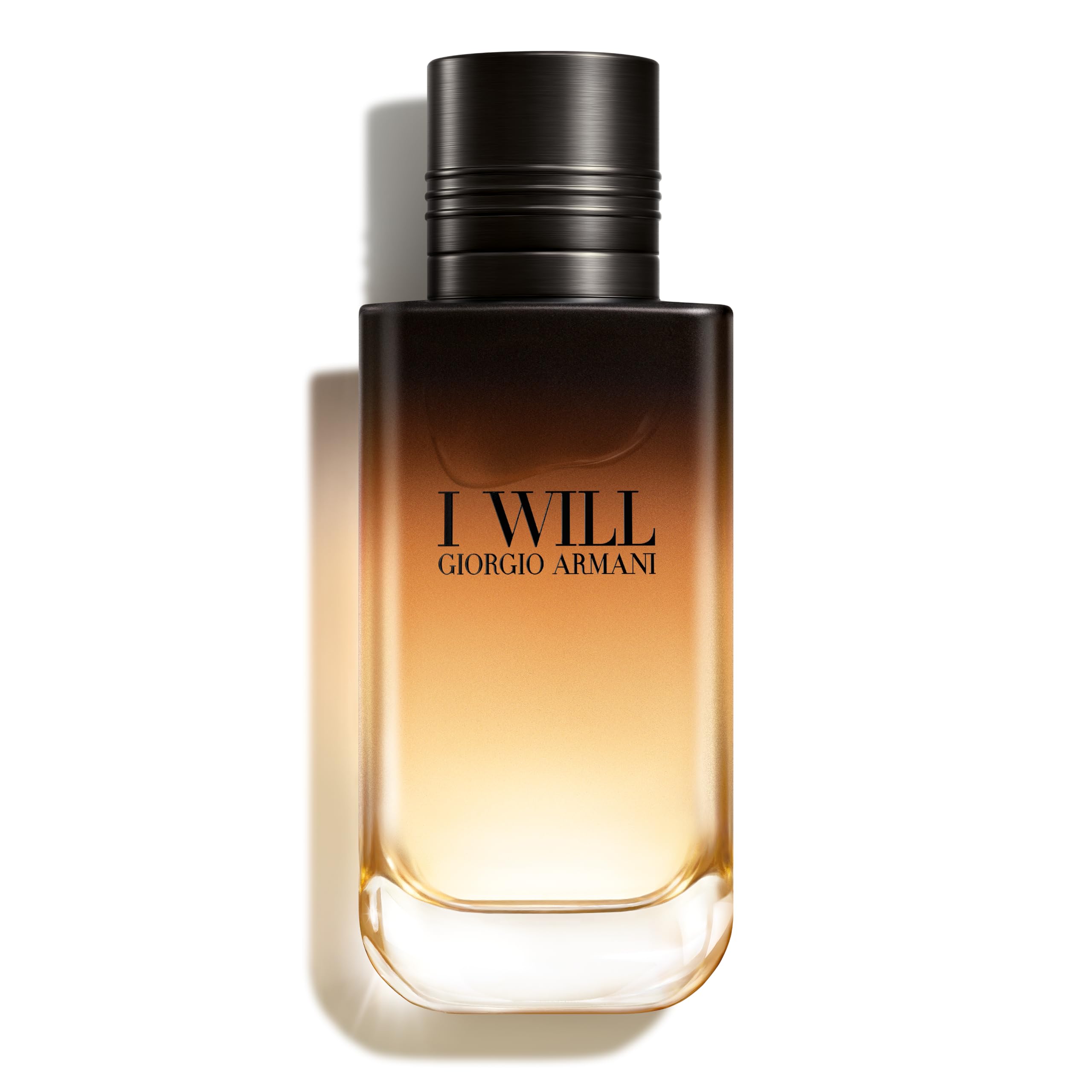 Armani Beauty front bottle view showing sleek design and confident appeal