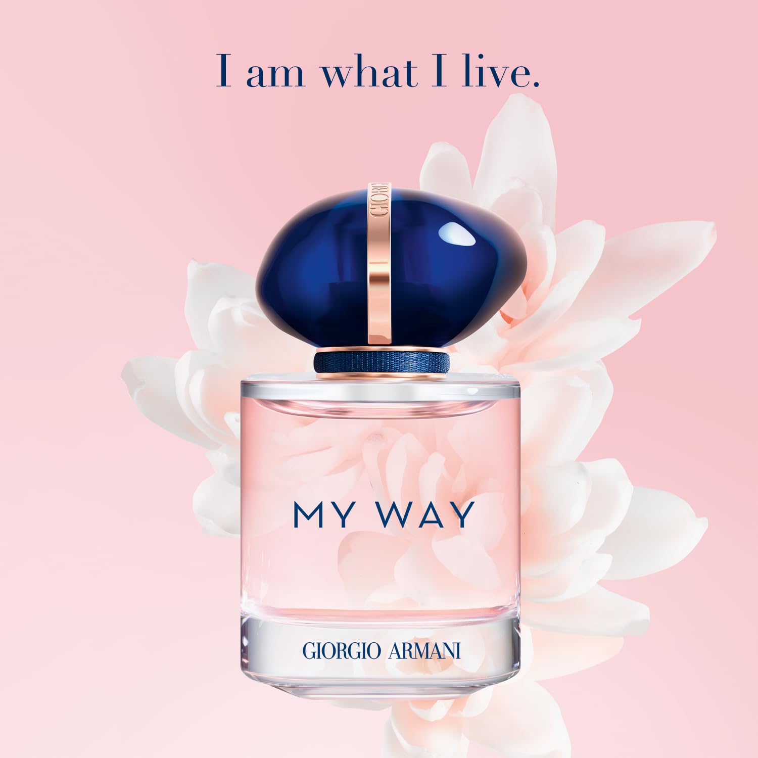 Armani Beauty My Way bottle refill opening demonstrating easy at-home refill and reduced waste