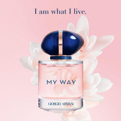 Armani Beauty My Way bottle refill opening demonstrating easy at-home refill and reduced waste