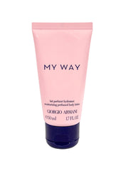 Armani Beauty My Way mini lotion front view showing travel-ready packaging and brand elegance