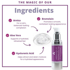 Arnique tube label and ingredient list showing gentle formulation benefit