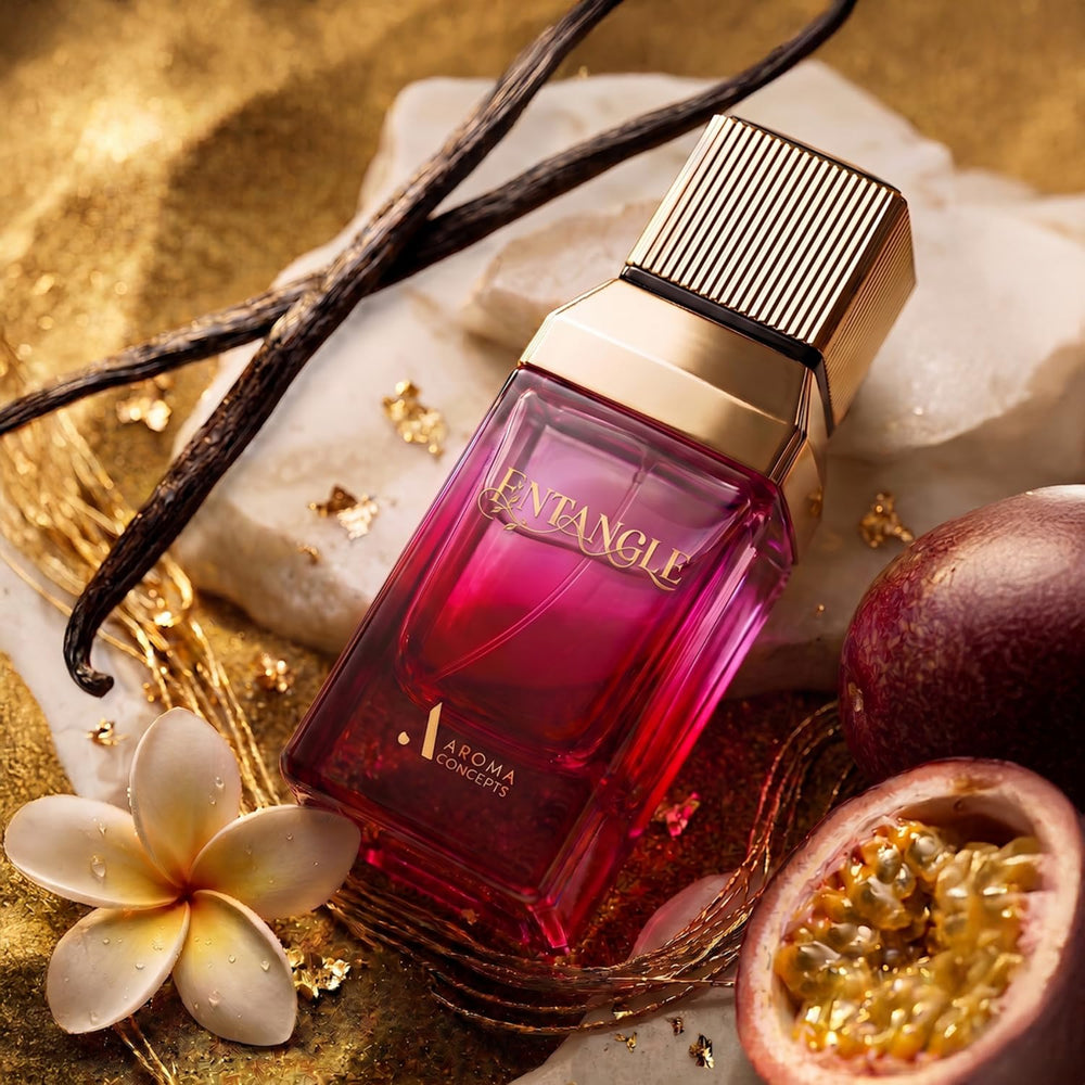 AROMA CONCEPTS spritz on skin demonstrating fragrance application and longevity benefit