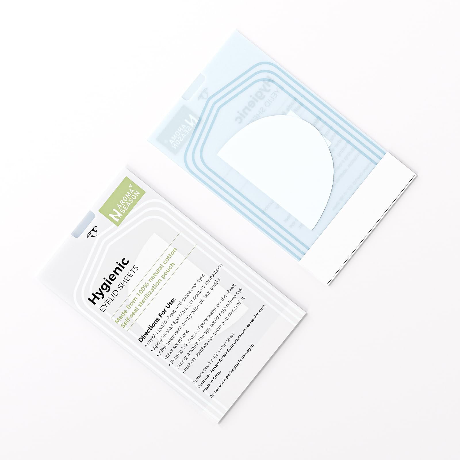 Aroma Season single sealed pouch removed from box demonstrating travel-ready hygiene