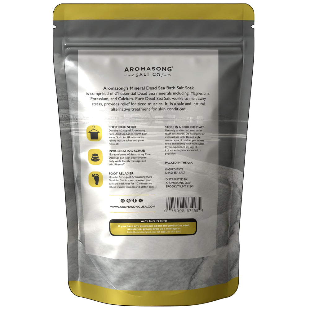 Aromasong 5 lb bag next to household objects showing bulk size value benefit