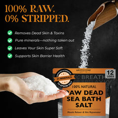 Aromasong bath setup with salts dissolved in water for relaxing mineral soak