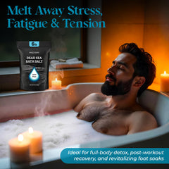 Aromasong salts in a foot basin softening skin and relieving fatigue