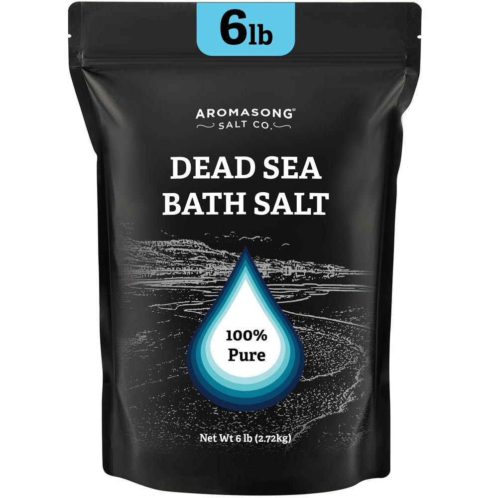 Aromasong front packaging showing 6 lb bulk salt and freshness seal