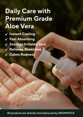 AROMATICA gel applied on arm showing quick absorption and hydration