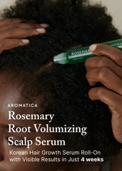 AROMATICA stainless-steel rollerball close-up for precise application benefit